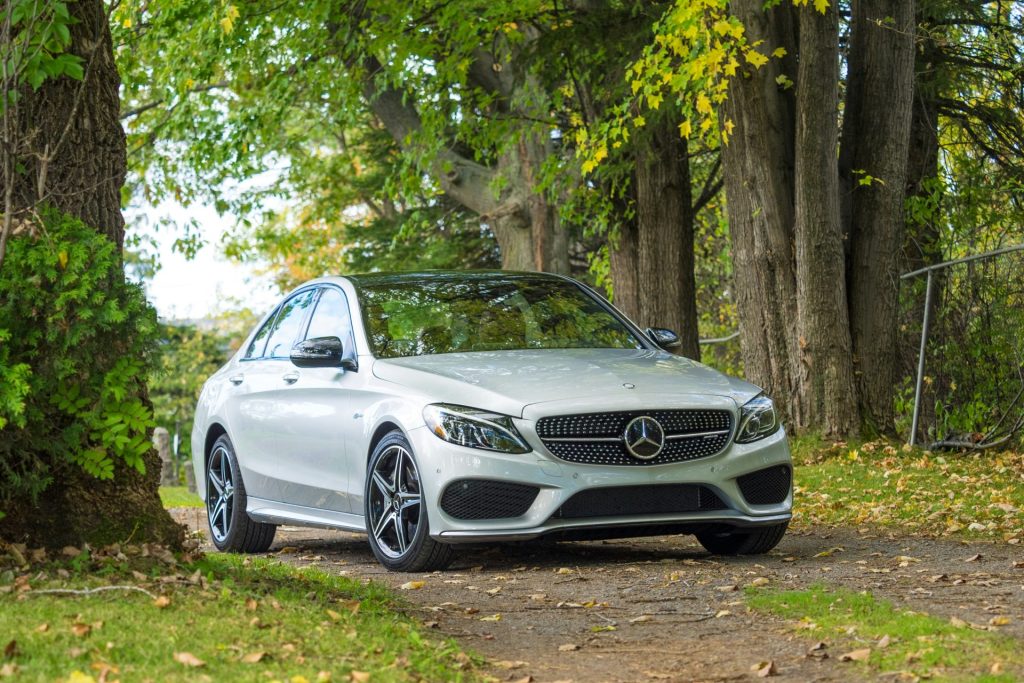 silver Mercedes-Benz car